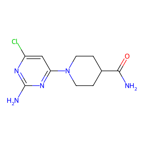 1-(2-Amino-6-chloro-4-pyrimidinyl)-4-piperidinecarboxamide structure