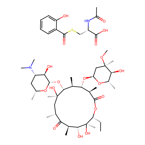 Erythromycin salnacedin anhydrous structure