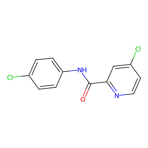 4-chloro-N-(4-chlorophenyl)pyridine-2-carboxamide structure