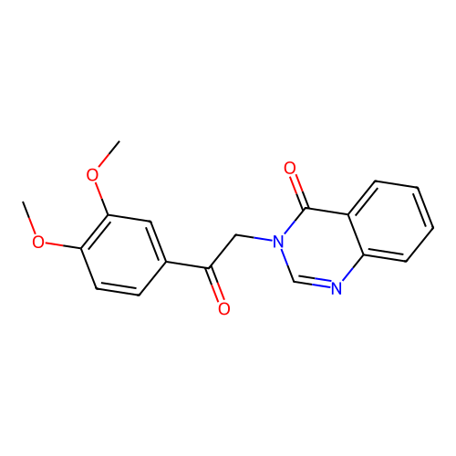 3-[2-(3,4-Dimethoxyphenyl)-2-oxoethyl]quinazolin-4-one structure