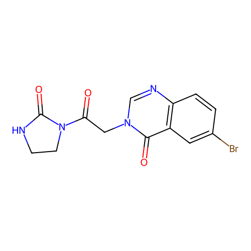 6-bromo-3-(2-oxo-2-(2-oxoimidazolidin-1-yl)ethyl)quinazolin-4(3H)-one structure