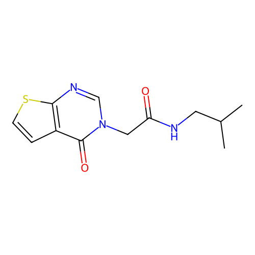 n-Isobutyl-2-(4-oxothieno[2,3-d]pyrimidin-3(4h)-yl)acetamide structure