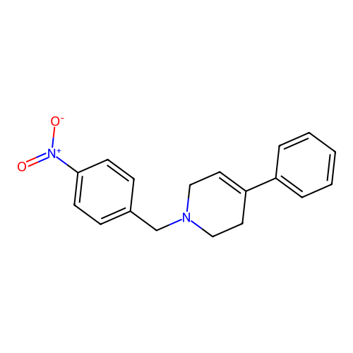 1-[(4-nitrophenyl)methyl]-4-phenyl-3,6-dihydro-2H-pyridine structure