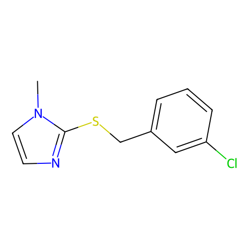 2-[(3-Chlorophenyl)methylthio]-1-methylimidazole structure