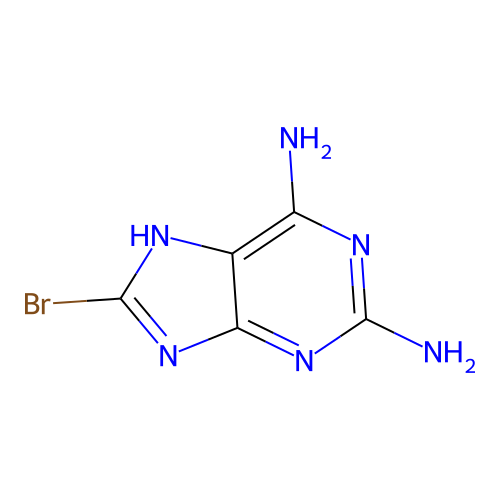 8-bromo-7H-purine-2,6-diamine structure