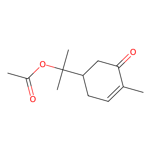 2-(4-Methyl-5-oxocyclohex-3-en-1-yl)propan-2-yl acetate structure
