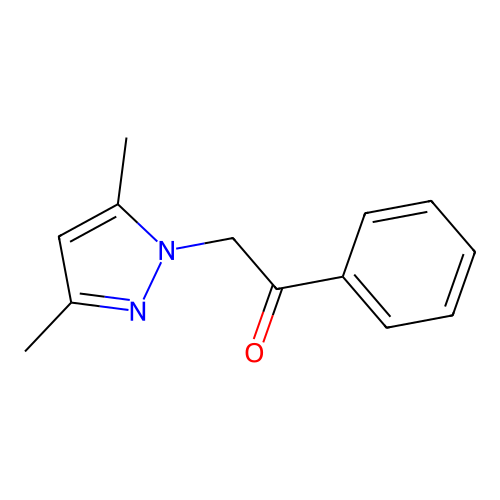 2-(3,5-dimethyl-1H-pyrazol-1-yl)-1-phenyl-1-ethanone structure
