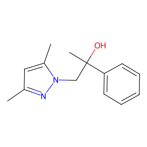 1-(3,5-Dimethyl-1H-pyrazol-1-yl)-2-phenylpropan-2-ol structure