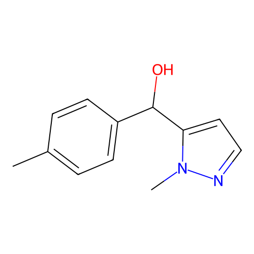 (1-Methyl-1H-pyrazol-5-yl)(p-tolyl)methanol structure