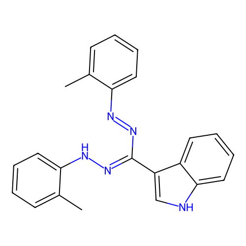 N'-(2-methylanilino)-N-(2-methylphenyl)imino-1H-indole-3-carboximidamide structure