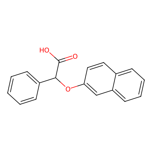 (2-Naphthyloxy)(phenyl)acetic acid structure