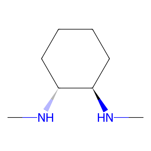 trans-N,N'-dimethyl-1,2-cyclohexanediamine structure