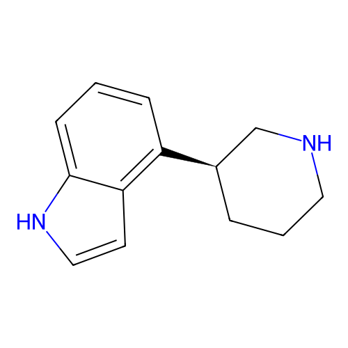 1H-Indole, 4-(3-piperidinyl)-, (S)- structure