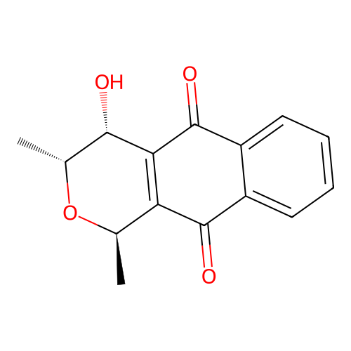 (1R,3R,4R)-4-hydroxy-1,3-dimethyl-3,4-dihydro-1H-benzo[g]isochromene-5,10-dione structure