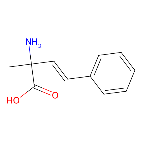 (E)-2-amino-2-methyl-4-phenylbut-3-enoic acid structure