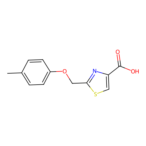 2-[(4-methylphenoxy)methyl]-1,3-thiazole-4-carboxylic Acid structure