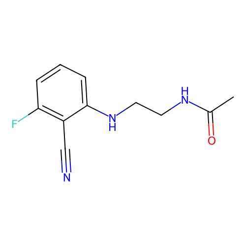 n-(2-((2-Cyano-3-fluorophenyl)amino)ethyl)acetamide structure