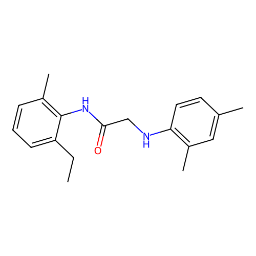 2-[(2,4-dimethylphenyl)amino]-N-(2-ethyl-6-methylphenyl)acetamide structure