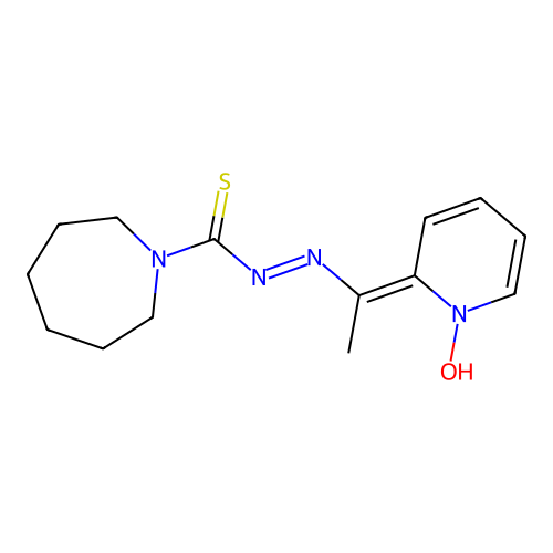 N'-(1-(1-Hydroxy-1lambda(5)-pyridin-2-yl)ethylidene)-1-azepanecarbothiohydrazide structure