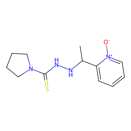 N'-[1-(1-Oxo-1lambda~5~-pyridin-2-yl)ethyl]pyrrolidine-1-carbothiohydrazide structure