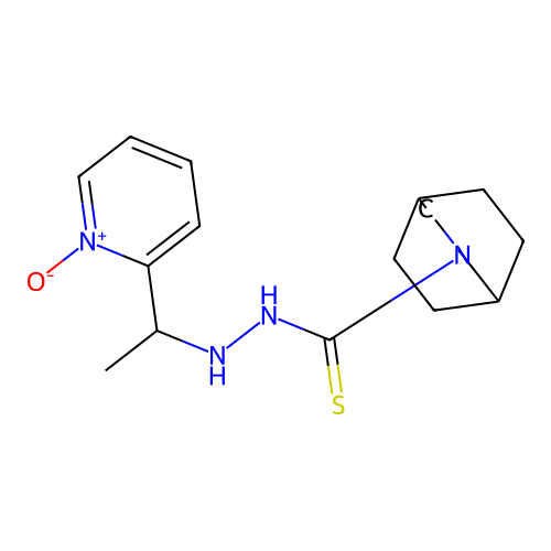 N'-[1-(1-oxidopyridin-1-ium-2-yl)ethyl]-3-azabicyclo[3.2.2]nonane-3-carbothiohydrazide structure