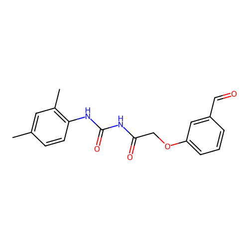 N-[(2,4-dimethylphenyl)carbamoyl]-2-(3-formylphenoxy)acetamide structure