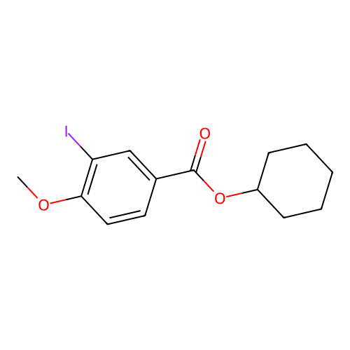 Cyclohexyl 3-iodo-4-methoxybenzoate structure