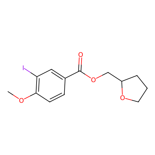 Oxolan-2-ylmethyl 3-iodo-4-methoxybenzoate structure