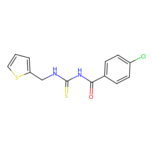 4-chloro-N-(thiophen-2-ylmethylcarbamothioyl)benzamide structure