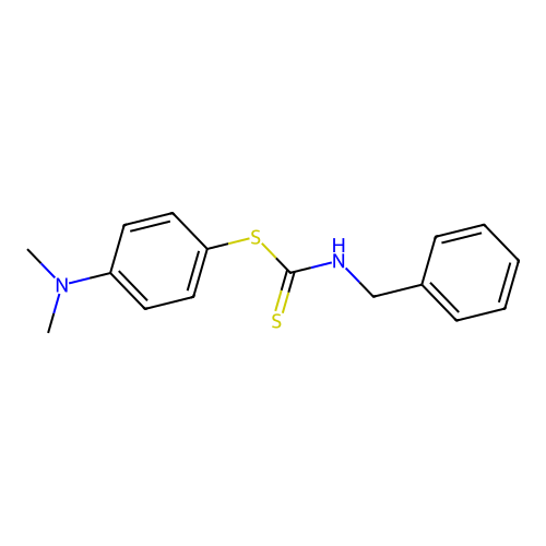 4-(Dimethylamino)phenyl benzylcarbamodithioate structure