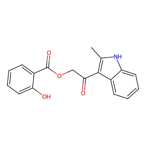 [2-(2-methyl-1H-indol-3-yl)-2-oxoethyl] 2-hydroxybenzoate structure