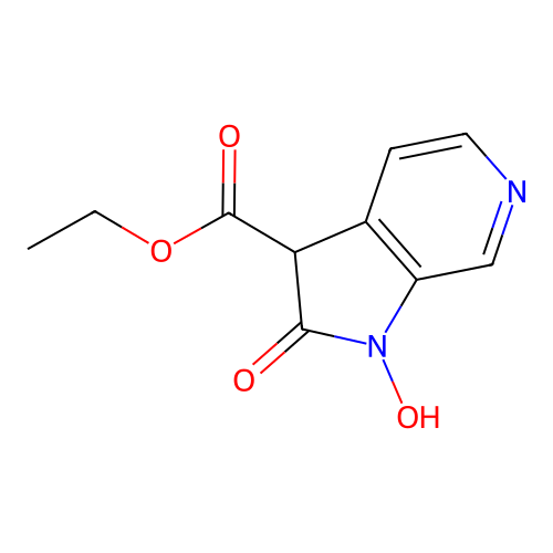 ethyl 1-hydroxy-2-oxo-3H-pyrrolo[2,3-c]pyridine-3-carboxylate structure