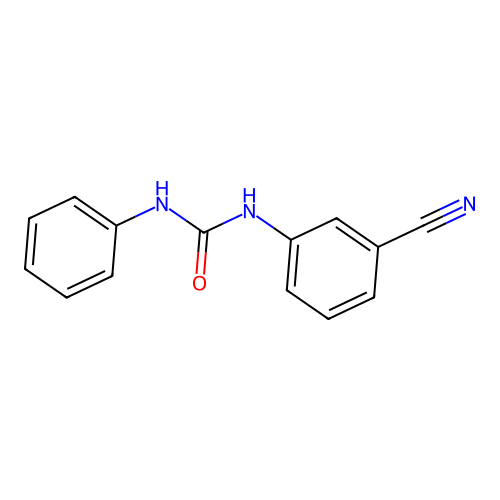 N-(3-cyanophenyl)-N'-phenylurea structure