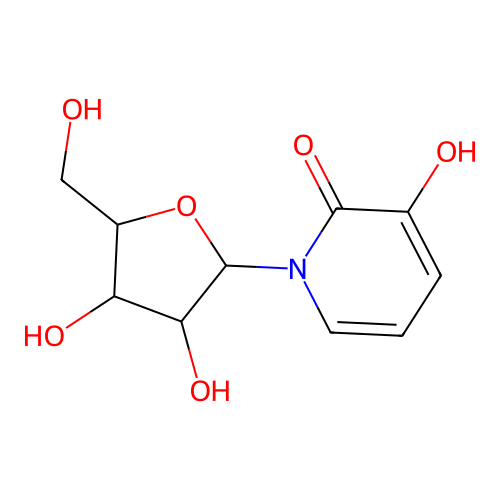 3-Hydroxy-1-pentofuranosylpyridin-2(1H)-one structure