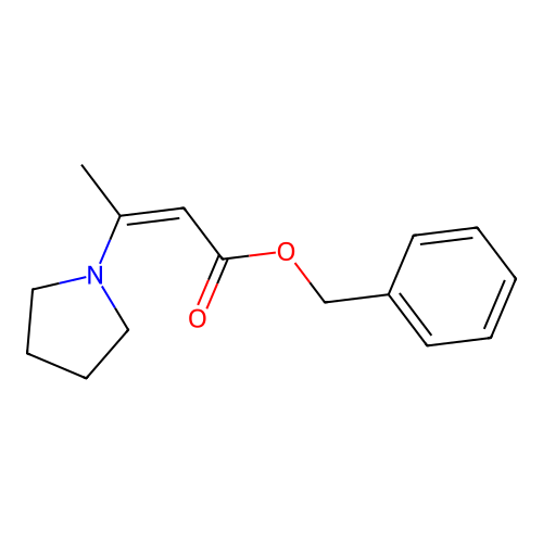 Benzyl 3-pyrrolidin-1-ylbut-2-enoate structure