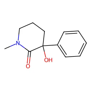 3-Hydroxy-1-methyl-3-phenyl-2-piperidinone structure
