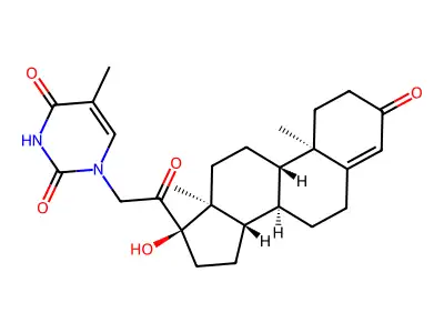 胸腺嘧啶-羟基黄体酮 structure