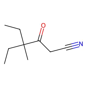 Hexanenitrile, 4-ethyl-4-methyl-3-oxo- structure