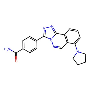 Benzamide, 4-(6-(1-pyrrolidinyl)-1,2,4-triazolo(3,4-a)phthalazin-3-yl)- structure