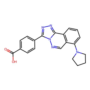 Benzoic acid, 4-(6-(1-pyrrolidinyl)-1,2,4-triazolo(3,4-a)phthalazin-3-yl)- structure