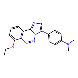 Benzenamine, 4-(6-ethoxy-1,2,4-triazolo(3,4-a)phthalazin-3-yl)-N,N-dimethyl- structure