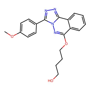 1-Butanol, 4-((3-(4-methoxyphenyl)-1,2,4-triazolo(3,4-a)phthalazin-6-yl)oxy)- structure
