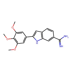 1H-Indole-6-carboximidamide, 2-(3,4,5-trimethoxyphenyl)- structure
