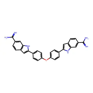 1H-Indole-6-carboximidamide, 2,2'-(oxydi-4,1-phenylene)bis- structure
