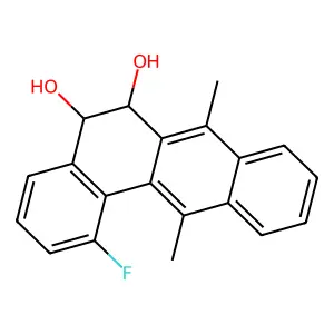 1-Fluoro-7,12-dimethyl-5,6-dihydrotetraphene-5,6-diol structure
