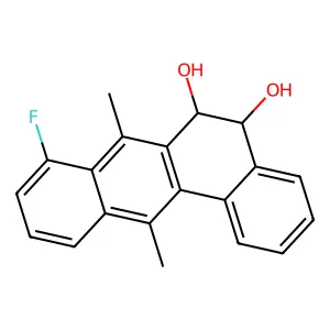 8-Fluoro-7,12-dimethyl-5,6-dihydrotetraphene-5,6-diol structure