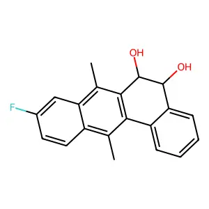 9-Fluoro-7,12-dimethyl-5,6-dihydrobenzo(a)anthracene-5,6-diol structure