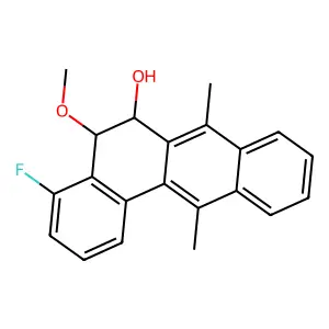 4-Fluoro-5-methoxy-7,12-dimethyl-5,6-dihydrotetraphen-6-ol structure