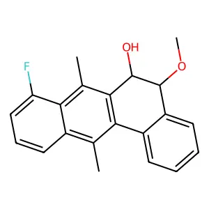 8-Fluoro-5-methoxy-7,12-dimethyl-5,6-dihydrotetraphen-6-ol structure