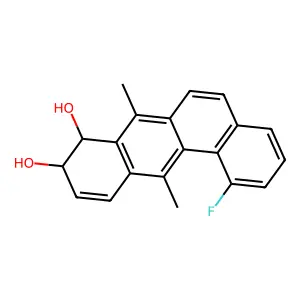 1-Fluoro-7,12-dimethyl-8,9-dihydrotetraphene-8,9-diol structure